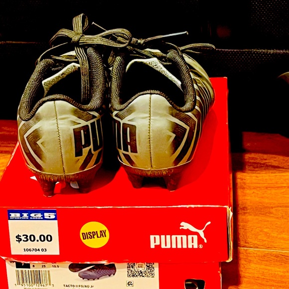 Puma Tacto II FG/AG Youth Soccer Cleats | 9 Unisex | Blk Castlerock | Preowned - Picture 8 of 9